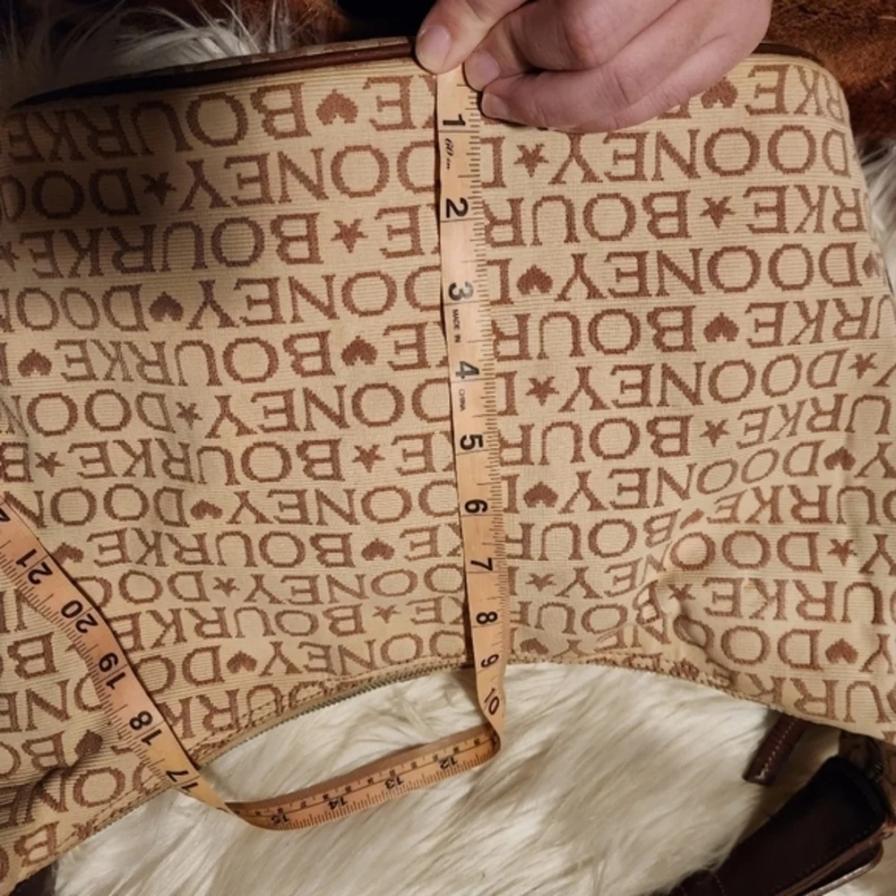 Dooney & Bourke Signature Cream Canvas Hobo Bag